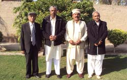 Justice Betu (second from left) in a group photo with the other Pak nationals during their visit to village Chanankhera near Abohar