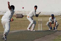 A match in progress at Railway Ground in Bathinda 