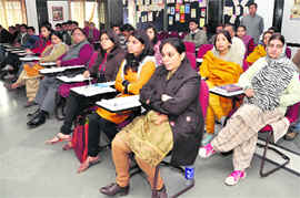 Participants at a workshop at RLEK, Dehradun, on Wednesday.