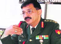 Col Sharad Dindaw, Director, Army Recruitment, addresses a press conference in Ludhiana