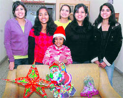 Jiji Abraham (second from left), and her friends