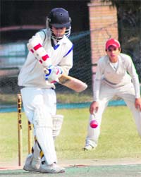 A cricket match in progress at the MCA ground, Phase IX, Mohali