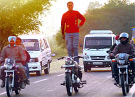 This young man was a pilgrim going to the Jor Mela at Fatehgarh Sahib