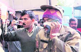 Injured BSF jawans being shifted to the Government Medical College in Jammu