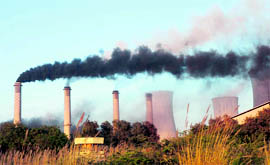 Smoke billows from the thermal plant in Bathinda