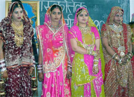 Students perform during the functions organised by different organisation
