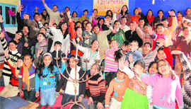 Participants at a camp oragnised by Nanhi Duniya School in Dehradun on Sunday.