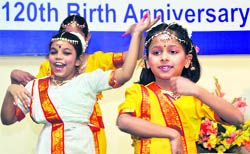 Children present an item during a function at the Lions Bhavan in Ludhiana on Sunday