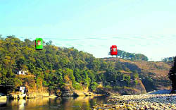 The first passenger ropeway inaugurated by the state PWD at Joginder Nagar a few days ago