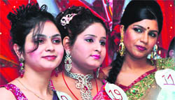 Members of Sarabha Ladies Club during a fashion show in Ludhiana on Tuesday. 
