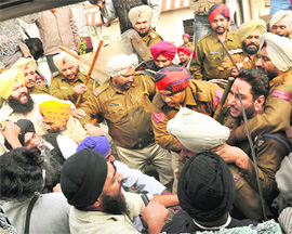 DSP SS Virk whose turban was removed by activists of Panthic organisations in Ludhiana.