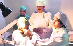 Bharat Singh, who underwent corneal transplant in Ludhiana on the New Year.