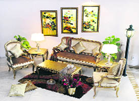Furniture with gold and silver in modern homes