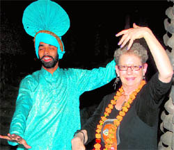 Harriet Finkelstein enjoying the bhangra moves 