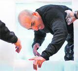 Israeli illusionist Hezi Dayan steps out of an ice cell in Tel Aviv after remaining there for a record-breaking time of 64 hours on Friday. Dayan broke the record of American illusionist and endurance artist David Blaine who remained 58 hours inside an ice cube in 2000.