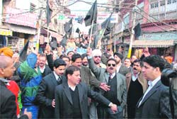 Members of the Bar Association hold a protest in Jammu