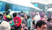 Passengers stranded at Amritsar railway station as many trains were cancelled due to the failure of the northern power grid on Saturday.