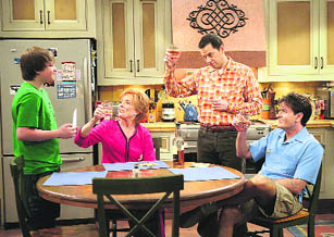 The conflicting lifestyles of the characters in Two & A Half Men result in a laughter riot