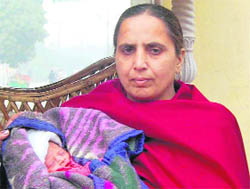 A newborn girl who was left by her parents in a cradle outside the Red Cross Bhavan in Amritsar on Saturday