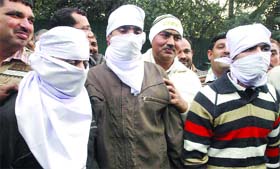 The Delhi police on Monday presented the three accused in New Delhi