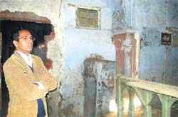 Nitin Yadav, deputy commissioner, inspects the Old Tehsil campus in Jhajjar where a park is proposed to be developed.