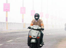 Dense fog that has engulfed the Jammu region.
