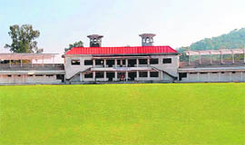 The Atal Behari Vajpayee Cricket Stadium in Nadaun