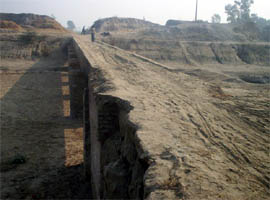 The bridge constructed on Aspal seepage drain near border village Alamashah in Fazilka