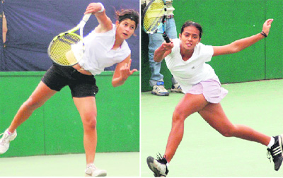 Players in action during their match in Chandigarh on Wednesday.