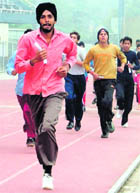 youths take part in a race in Ludhiana on Thursday. 
