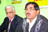Pramod Kumar, Director, IFFCO, addresses mediapersons in Dehradun 