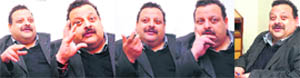 Devender Singh Rana caught in different moods in conversation with The Tribune in Jammu