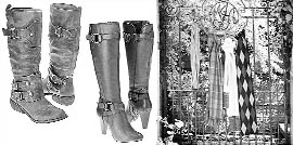 High boots and scarves are a fashion statement this winter.