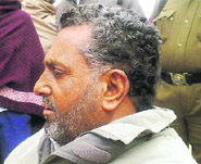 Congress nominee BS Beniwal at an election meeting in Ellenabad on Sunday. 