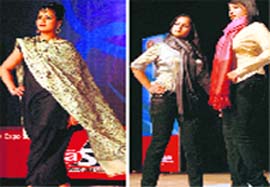 Models during a fashion show at the Tagore Theatre in Chandigarh