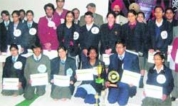 Winners of the Surya National Declamation Contest at DC Model Senior Secondary School in Panchkula