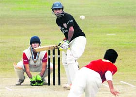 The match between team Red and Green in progress in Chandigarh