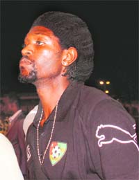 Togo captain Emmanuel Adebayor arrives at the airport in the capital Lome