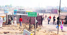 A view of the Dharuhera bus stand, which was recently made functional to ease traffic congestion on the Delhi-Jaipur National Highway No 8