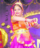 A student of PKR Jain Public School presents a classical dance at the annual function in Ambala City.