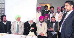 Canadian MP Sukh Dhaliwal during a function near Ahmedgarh