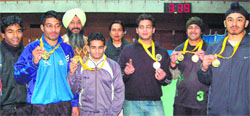 The team of the SGGS College, Sector 26, that won the Panjab University Inter-College Judo Championship in Chandigarh on Friday.