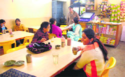 The canteen of hostel No.1, which awaits expansion. 