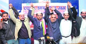 Members of the Congress Seva Dal at a function in Jammu