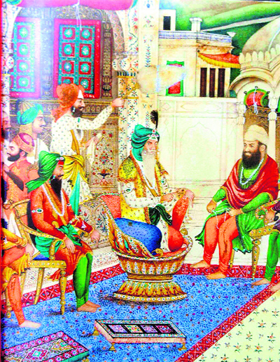 A depiction of the court of Maharaja Ranjit Singh