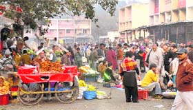 Vegetable and fruit vendors are back in business, a day after the municipal corporation carried out an anti-encroachment drive in grain market, Sector 26