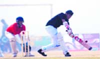 Players in action during the Time NIE-Cremica Cup- 2010 Twenty- 20 Cricket Tournament at DAV School, Sector 8, Chandigarh