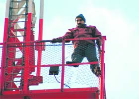 A school teacher who climbed on a Doordarshan tower to highlight the plight of ad hoc teachers in Dehradun