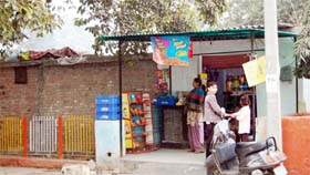Against rules, a general store operates at the public park in Kennedy Avenue in Amritsar