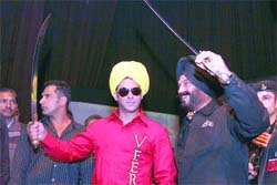 Salman Khan at an Anti-Terrorist Veer Bravery Awards function in New Delhi